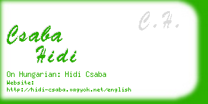 csaba hidi business card